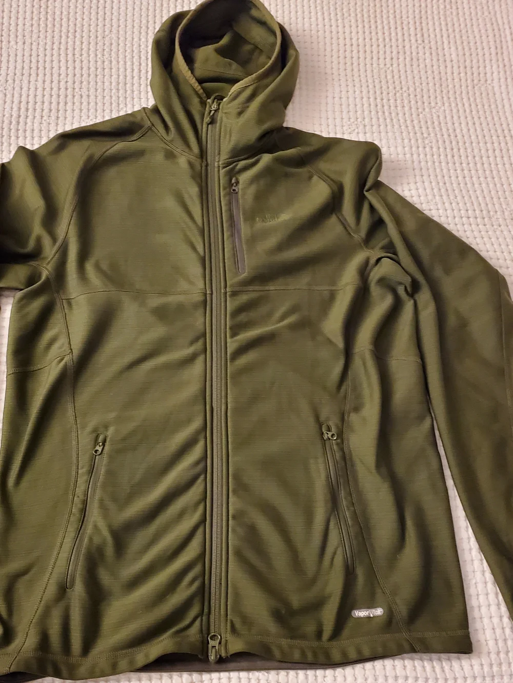 The North Face VaporWick Full Zip Hoodie Mens M Olive Green